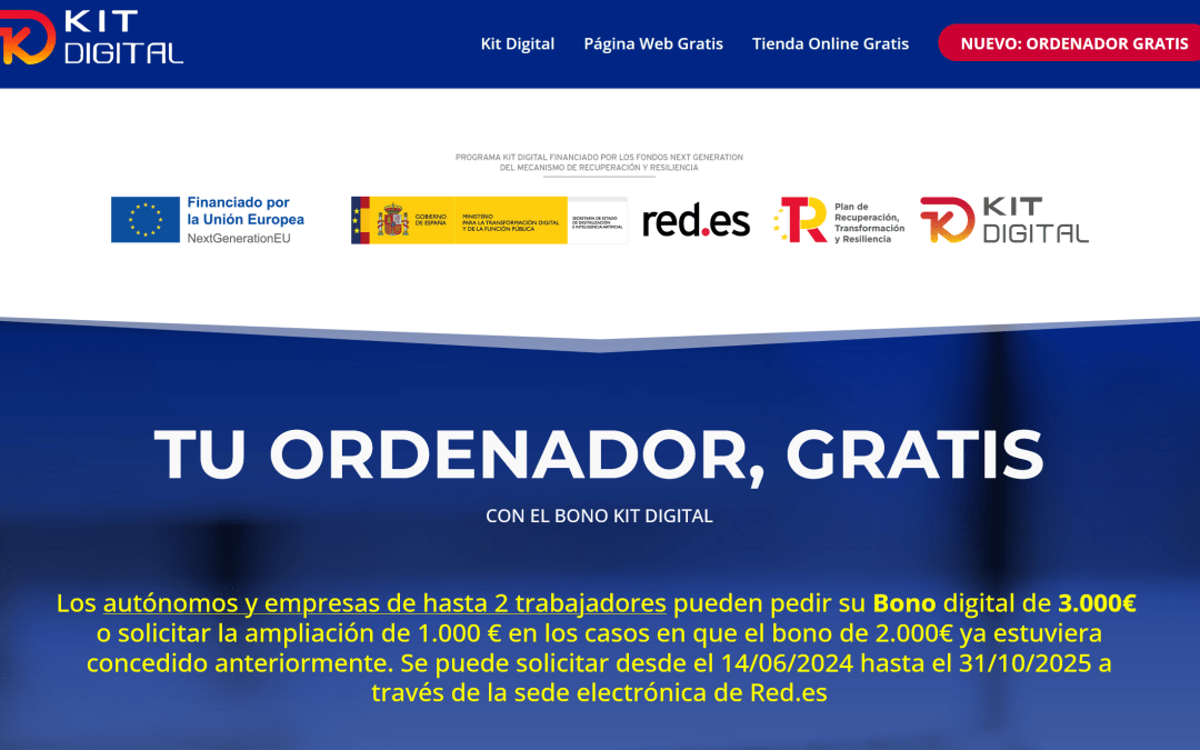 Ordenador portátil gratis para autónomos con el Kit Digital